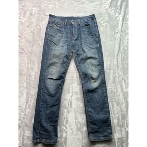 Levis‎ 541 Mens Sz 32x32 Blue Jeans Straight Leg Whiskered Fade Mid Rise Guys
